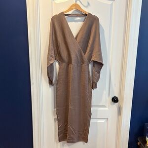 Brown Wrap Dress